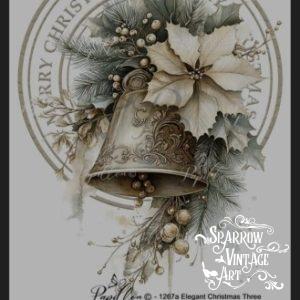 1267a Elegant Christmas One - Rub on Image Transfer